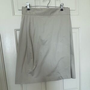 Brooks Brothers 346 tan cotton stretch wrap skirt | 8